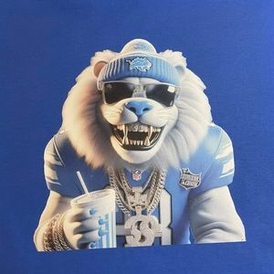 Detroit Lions Tshirt 2XL Blue NWOT